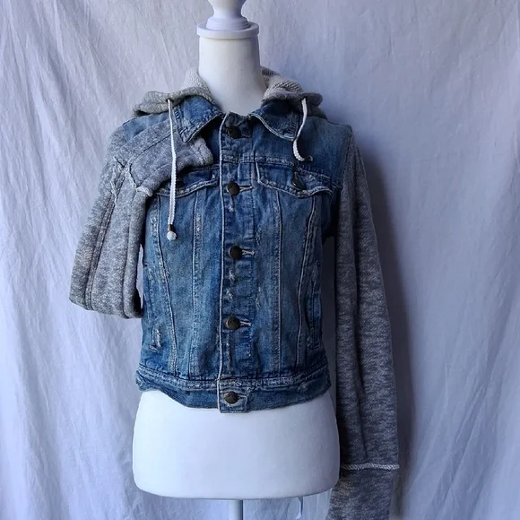 Free People Hooded Denim Jacket XS - Picture 6 of 16